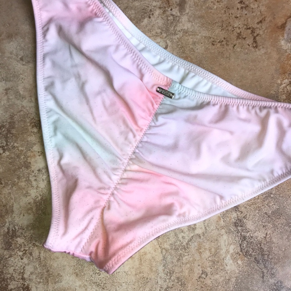 PINK tie dye cheeky bikini bottoms